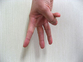 違う方向から撮影した手